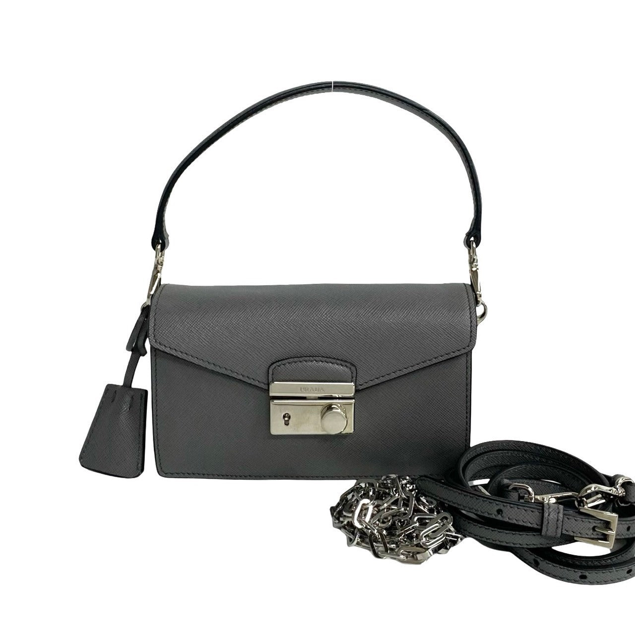 Prada Saffiano Leather 2way Mini Shoulder Bag