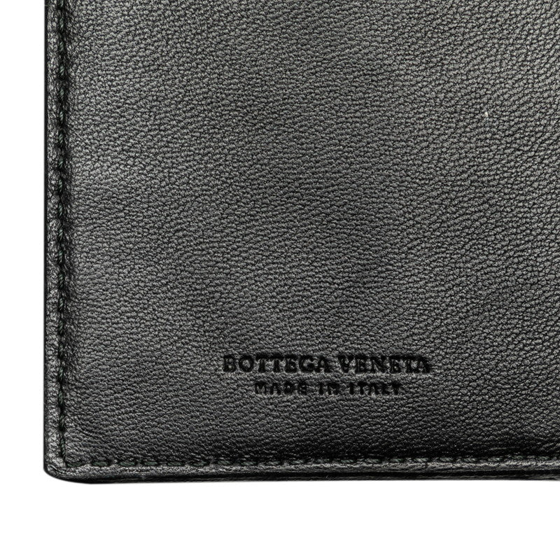 Bottega Veneta Intrecciato Leather Long Wallet Black in Very Good Condition