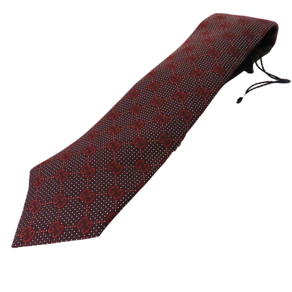 Gucci Silk Tie GG Pattern Red