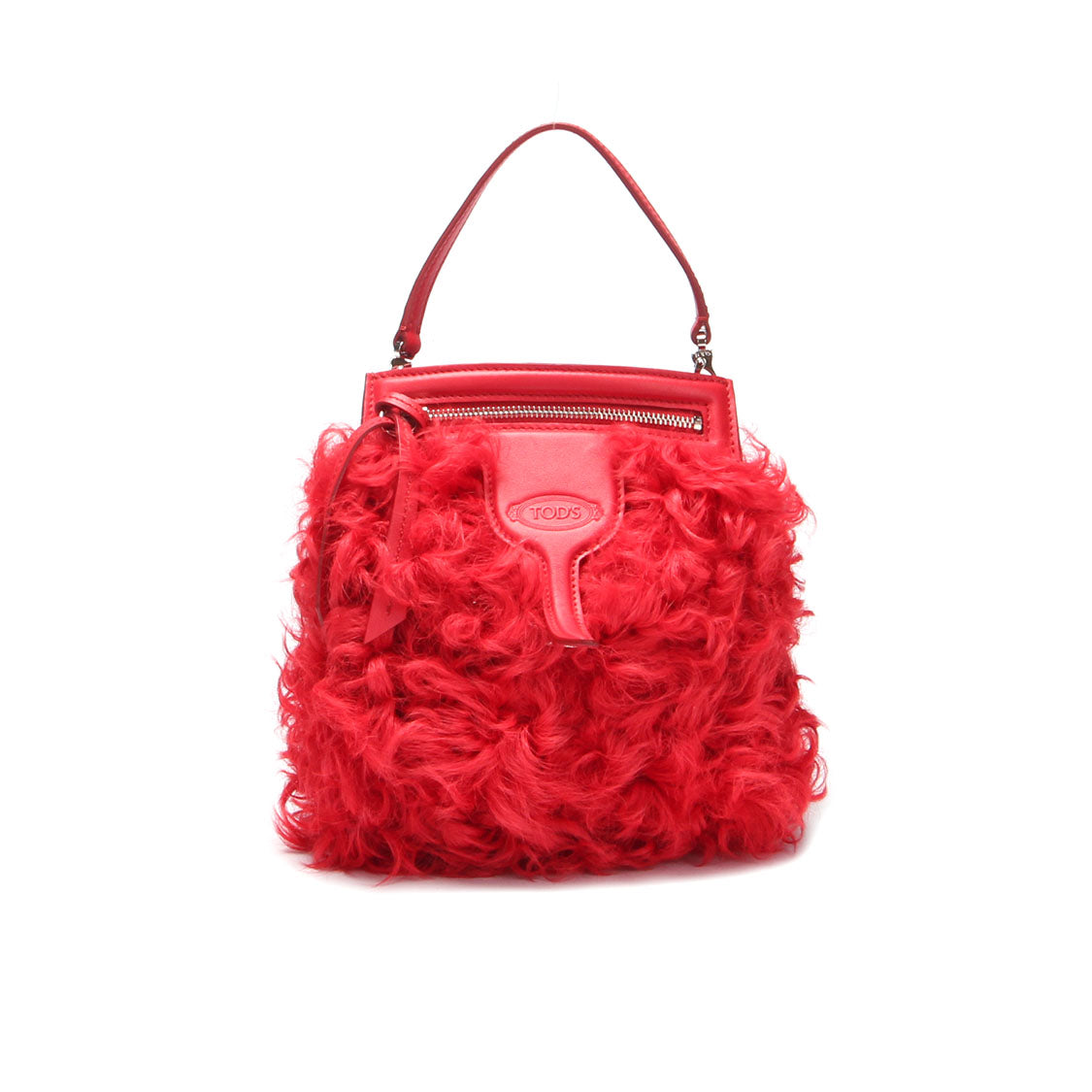 Tod's Fluffy Fur Handbag  Plastic Handbag in Excellent condition