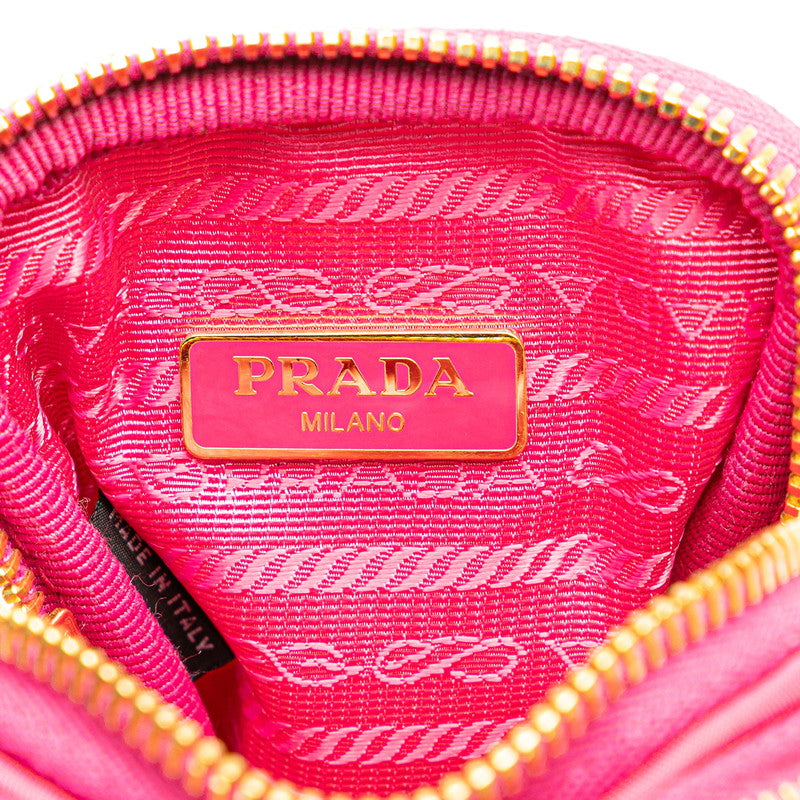 Prada Nylon Leather Mini Shoulder Bag 1N1860 in Very Good Condition