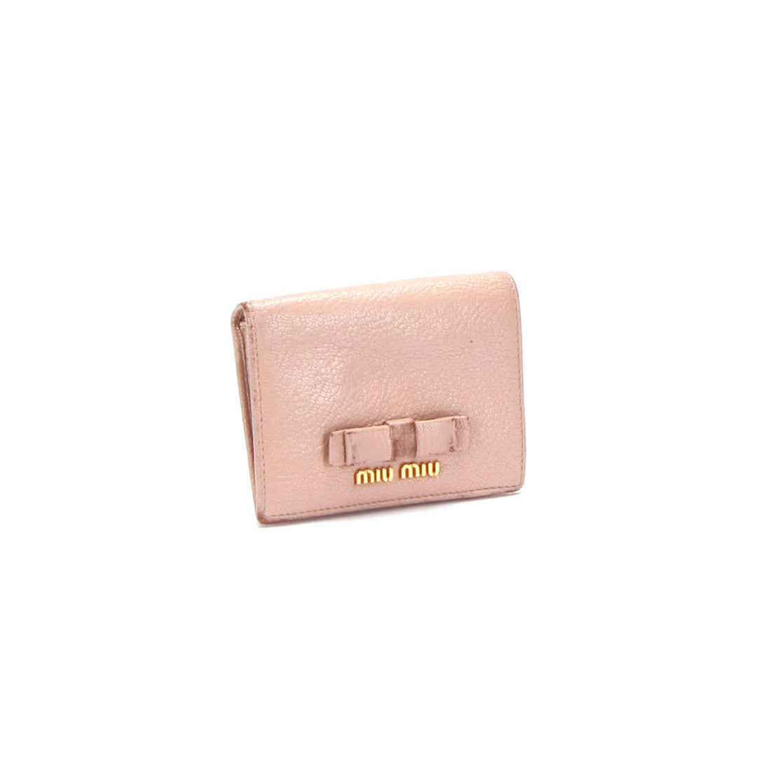 Miu Miu ミュウミュウ　財布 Leather Short Wallet in Good Condition