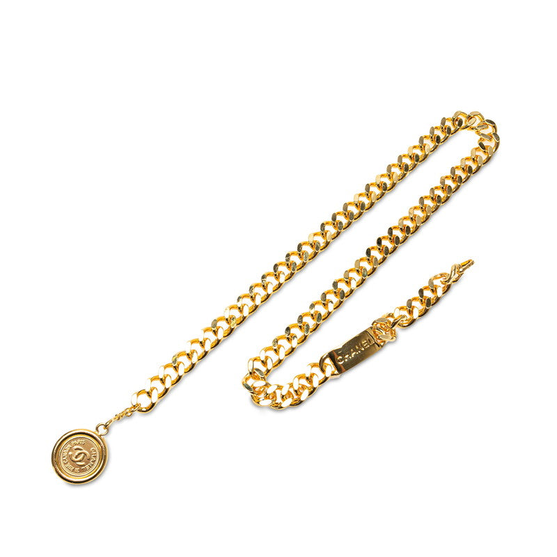 Chanel Coco Mark Medal Chain Belt Gold