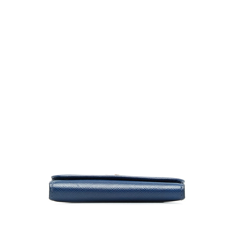 Prada Saffiano Leather Key Case 1PG222 Blue