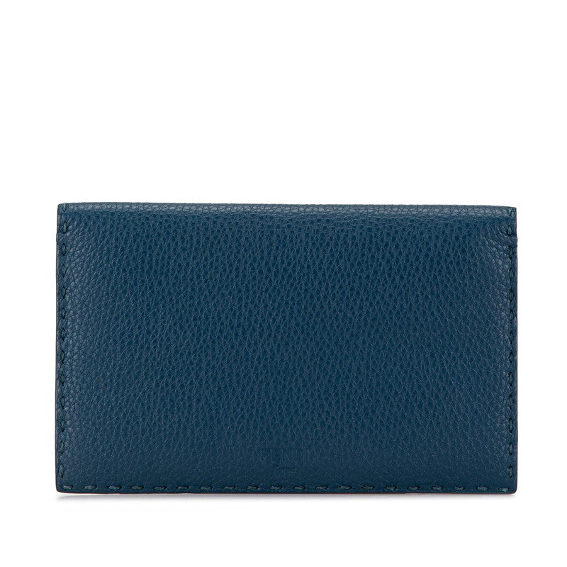 Fendi Peekaboo Selleria Leather Long Wallet Blue in Great Condition