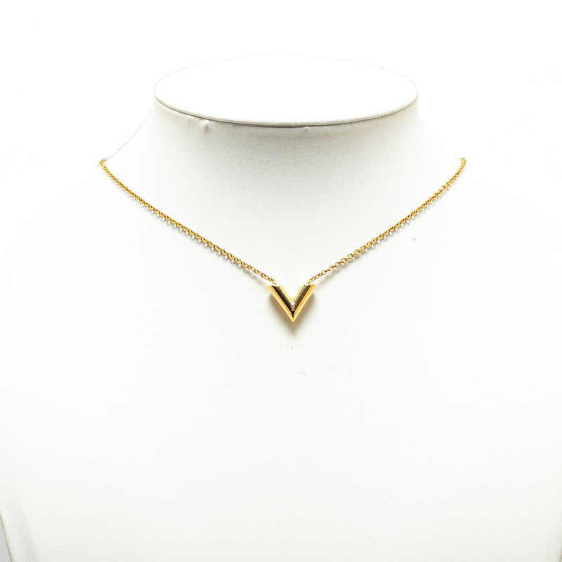 Louis Vuitton Essential V Necklace Gold M61083 in Very Good Condition