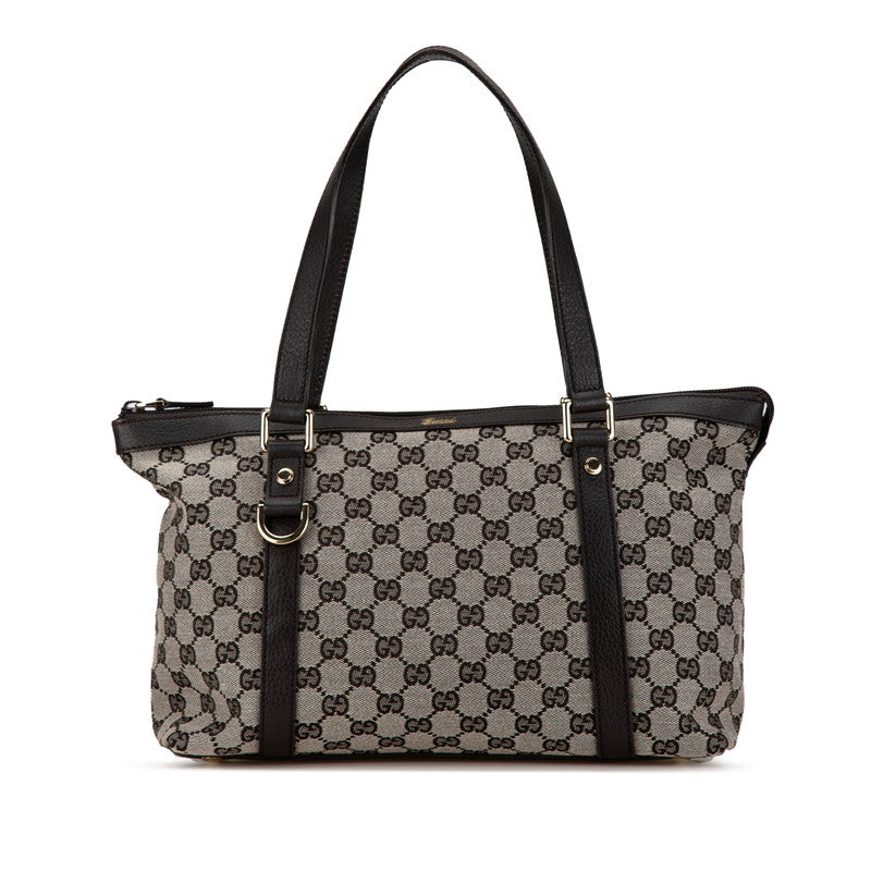 Gucci Canvas Leather Abby Tote Handbag