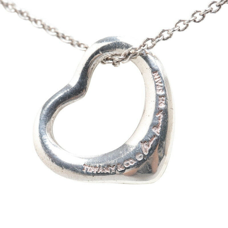 Tiffany & Co Open Heart Necklace Silver