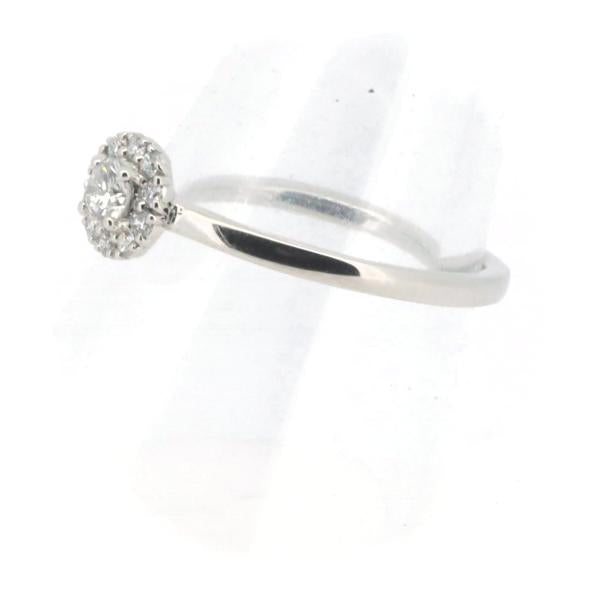 GSTV Platinum PT950 Diamond Ring for Women - Size 15, Diamond 0.159ct & 0.10ct