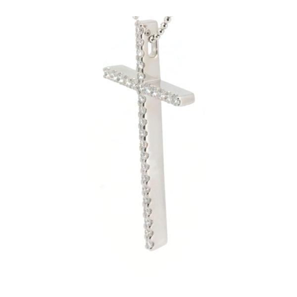 Vandome Aoyama Cross Diamond Necklace 0.43ct in K18 White Gold for Women  in Excellent Condition