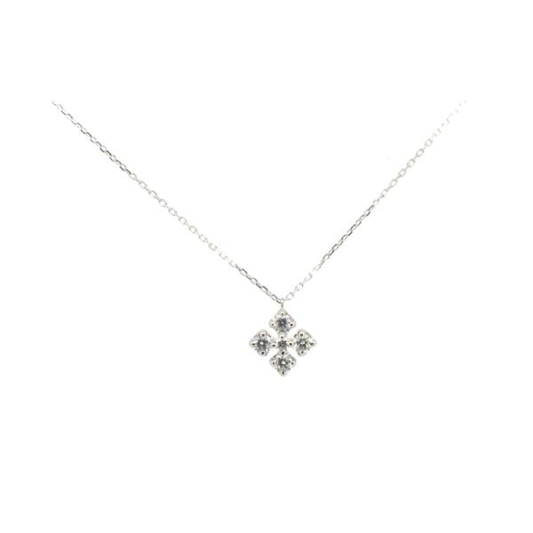 [LuxUness]  PonteVecchio Diamond Necklace, 0.23ct in K18 White Gold for Women - Pre-owned in Excellent condition