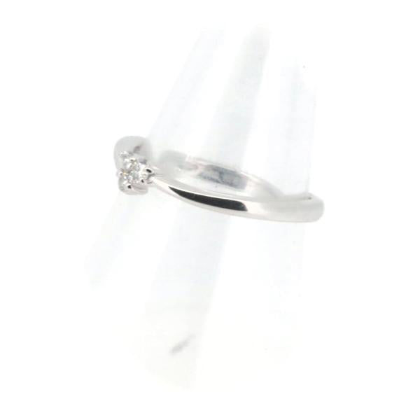 Star Jewelry 3P D0.07ct Ring in K18 White Gold/Diamond, Size 8 for Women - Silver [Pre-owned] in Great Condition