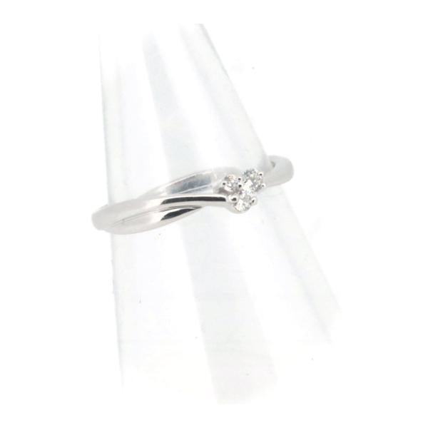 Star Jewelry 3P D0.07ct Ring in K18 White Gold/Diamond, Size 8 for Women - Silver [Pre-owned] in Great Condition