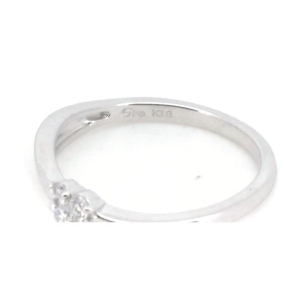 Star Jewelry 3P D0.07ct Ring in K18 White Gold/Diamond, Size 8 for Women - Silver [Pre-owned] in Great Condition