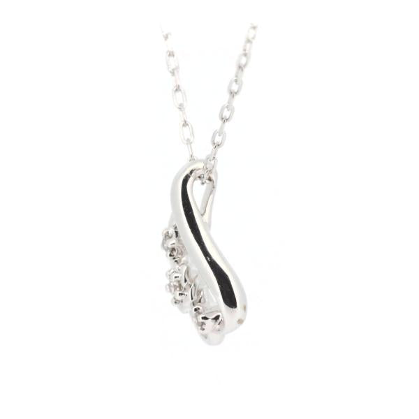 4℃ Diamond Necklace in K18 White Gold for Women