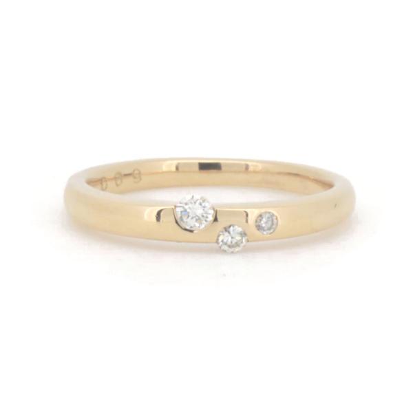 Star Jewelry 3P D0.09ct Ring in K18 Yellow Gold/Diamond, Size 7 for Women - Gold [Pre-owned] in Great Condition