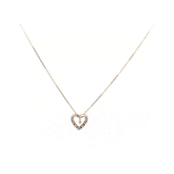 [LuxUness]  Vandome Aoyama Heart-Shaped Diamond 0.12ct Necklace in K18 Pink Gold for Women  in Excellent condition