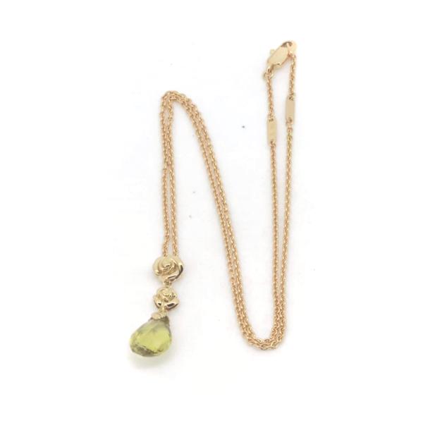 Carreray Carrera Peridot Necklace K18YG Yellow Gold in Great Condition