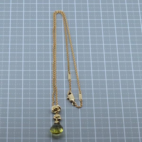 Carreray Carrera Peridot Necklace K18YG Yellow Gold in Great Condition