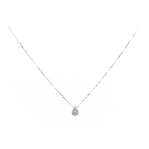 4°C Diamond Necklace, Ladies', in K18 White Gold - Used, Second-Hand