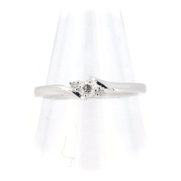 4°C Women's Diamond Ring Size 6 in K18 White Gold