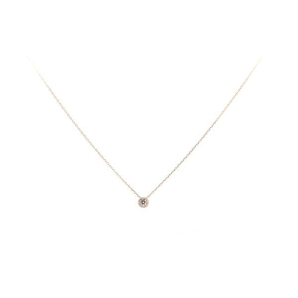 Eau Douce Diamond and Red Stone Reversible Necklace, K10YG - K10 Yellow Gold/Diamond, Women's, 4℃ [used]