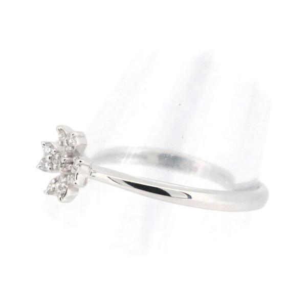 Vandome Aoyama 15 Ring Size Diamond Ring, K18 White Gold, Ladies, Pre-Owned in Great Condition