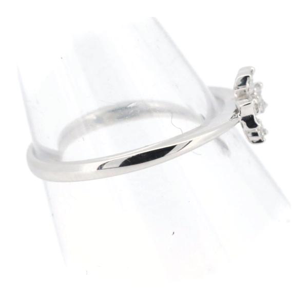 Vandome Aoyama 15 Ring Size Diamond Ring, K18 White Gold, Ladies, Pre-Owned in Great Condition