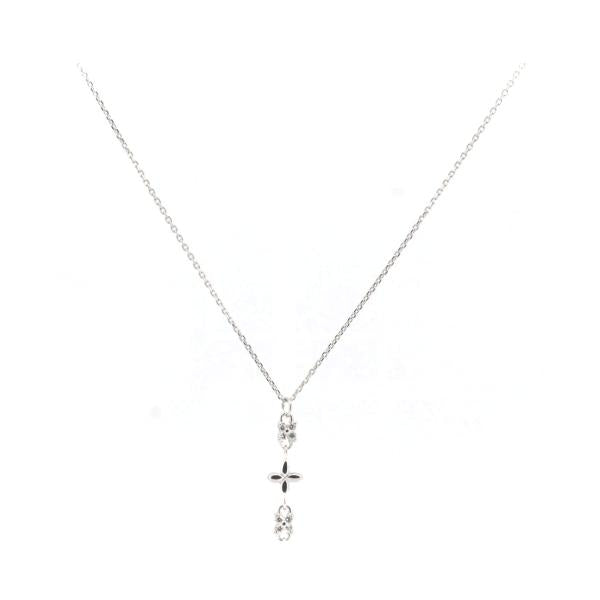 4℃ Diamond Necklace, K18 White Gold (18K Gold), Diamond, Silver, Ladies, Yondoshi - Preowned