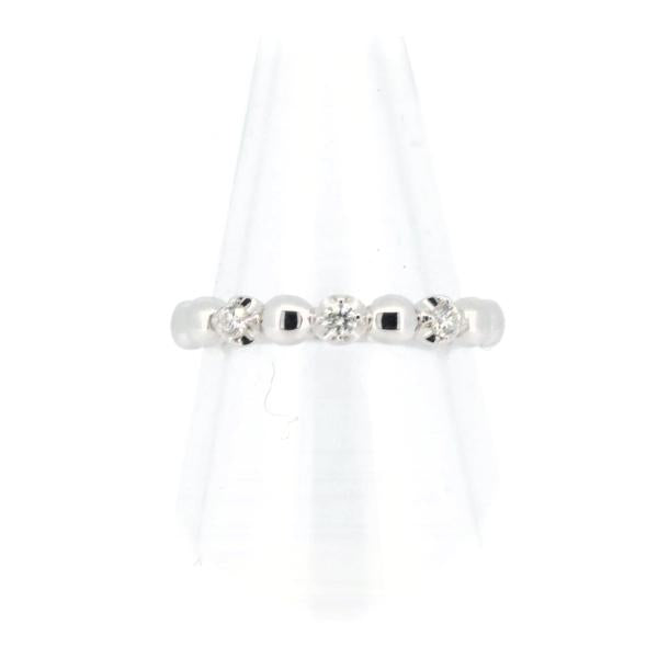 Vandome Aoyama Diamond Ring Size 11, 0.09ct, K18 White Gold, Ladies' Silver Jewelry, Pre-Owned in Great Condition