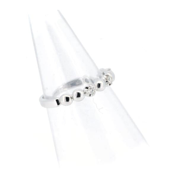 Vandome Aoyama Diamond Ring Size 11, 0.09ct, K18 White Gold, Ladies' Silver Jewelry, Pre-Owned in Great Condition