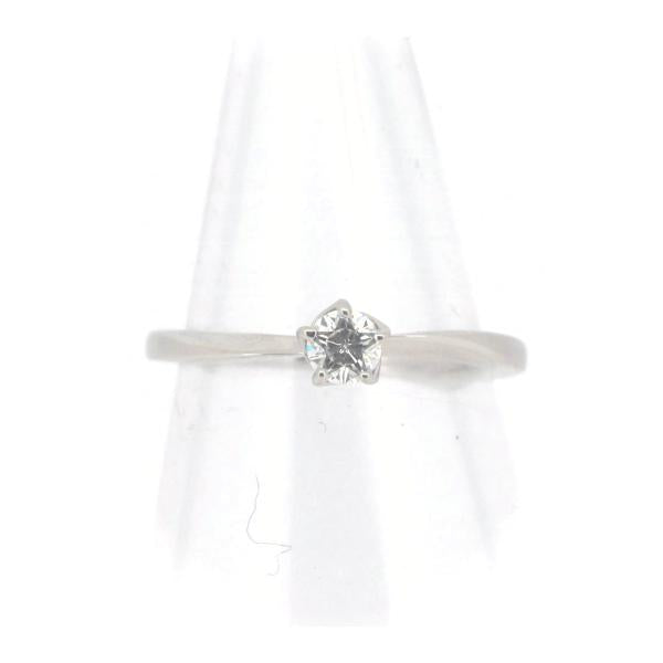 Festaria Diamond Ring in Platinum PT950, Size 6, 0.164ct Diamond - Pre-Owned Ladies Silver Festaria Ring