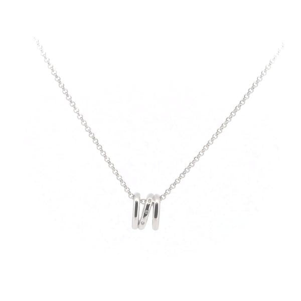 "Vandome Aoyama Diamond Necklace, K18 White Gold & Diamond, Silver for Women [Preowned]"