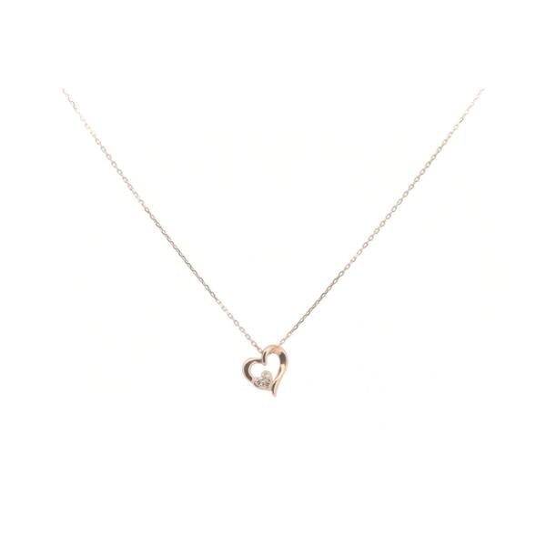 Canal 4℃ Heart Motif Diamond Necklace in K10 Pink Gold for Women  in Great Condition