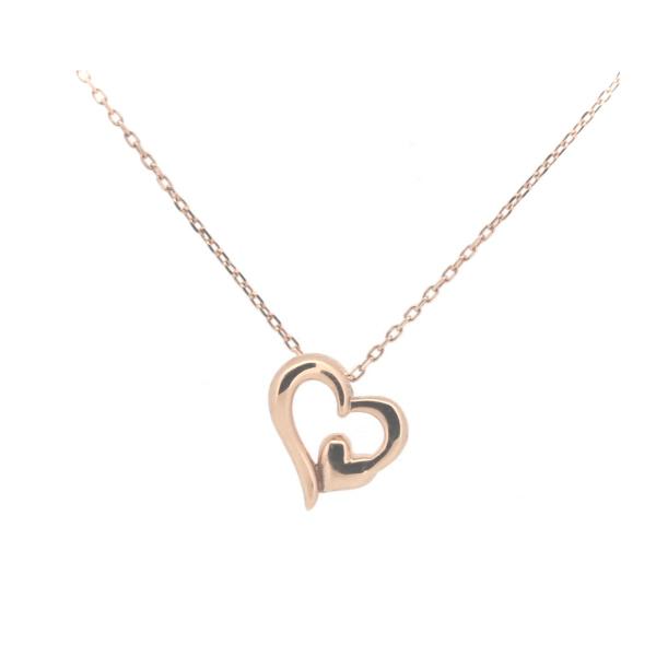 Canal 4℃ Heart Motif Diamond Necklace in K10 Pink Gold for Women  in Great Condition