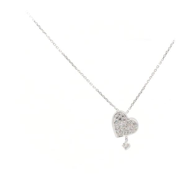 "Vandome Aoyama Diamond Necklace, 0.30ct Diamond, K18 White Gold, Gold for Women [Preowned]"