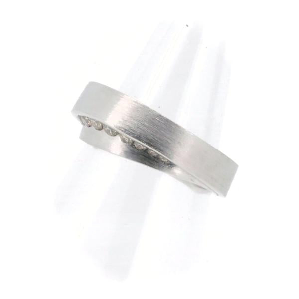 Kashikey Main Diamond Ring, Size 15, 0.25ct in K18 White Gold, Preowned Men's Silver Jewelry in Excellent Condition