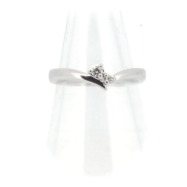 [LuxUness]  VANDOME AOYAMA 18K White Gold Diamond Ring Size 7, for Women (Pre-Owned) in Excellent condition