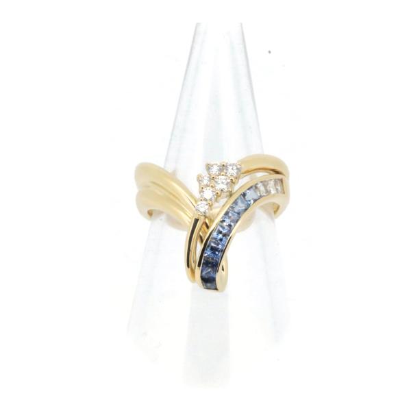 June Women's Pendant in Yellow Gold K18/Diamond/Sapphire with 0.82ct Sapphire and 0.18ct Diamond, Gold