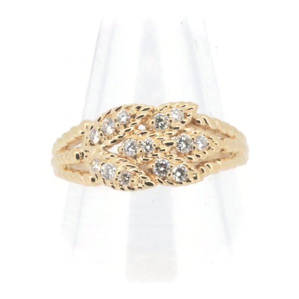 [LuxUness]  POLA Diamond Ring 0.20ct in 18K Yellow Gold (Size 11) for Women - Pre-owned in Excellent condition