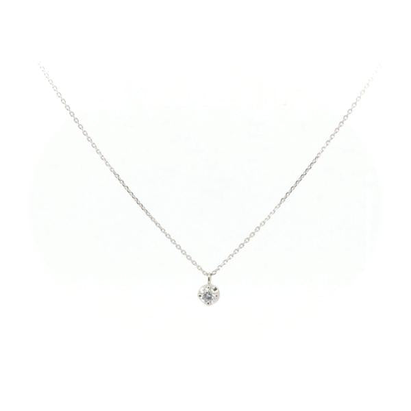 4℃ Diamond Necklace in K10 White Gold (10K), Silver for Women - Pre-Owned in Great Condition