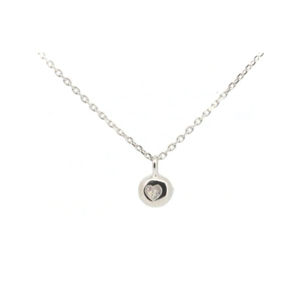 4℃ Diamond Necklace in K10 White Gold (10K), Silver for Women - Pre-Owned in Great Condition