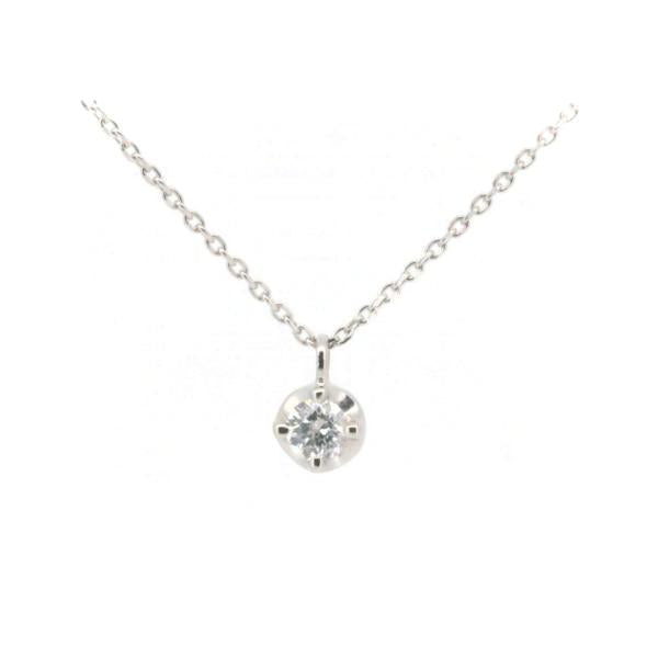 4℃ Diamond Necklace in K10 White Gold (10K), Silver for Women - Pre-Owned in Great Condition