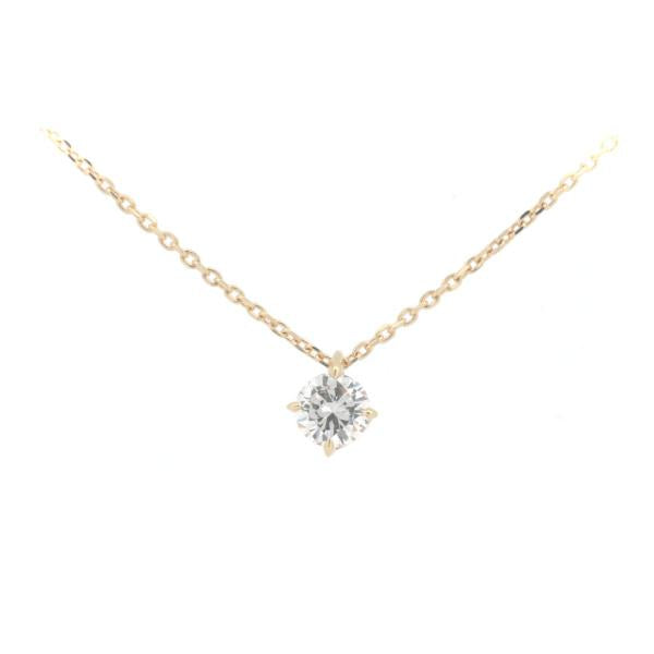 Star Jewelry Crossed Star Diamond Necklace in 18K Yellow Gold, 0.20ct Diamond - Ladies' Luxury in Great Condition