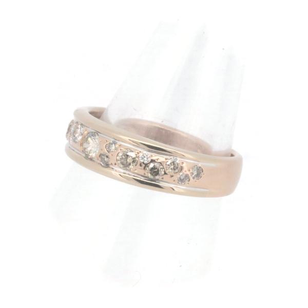 Kashikey Melange Diamond Ring, Size 13, 0.50ct, K18 Pink and White Gold, Preowned Ladies' Gold Jewelry   in Excellent Condition