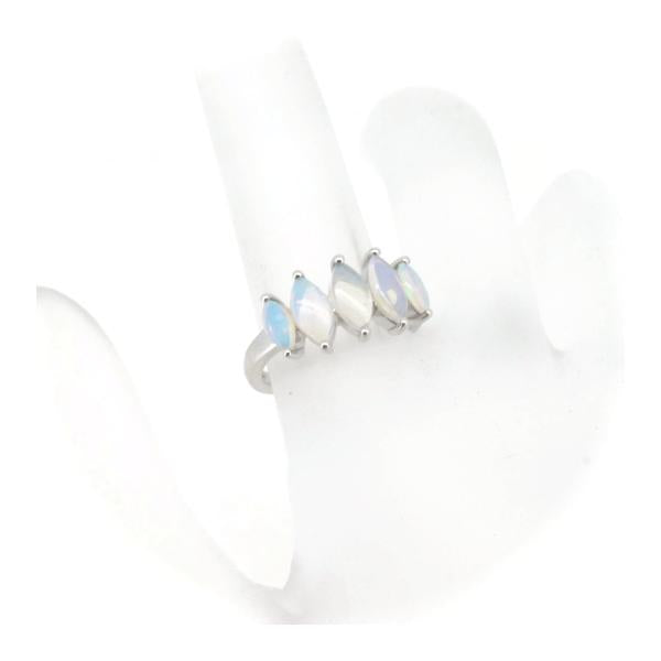 Gem TV Opal Ring 1.00ct in Platinum PT950, Size 11 (Pre-owned, Silver, Ladies) in Great Condition