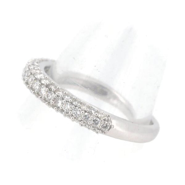 GSTV Diamond Pave Ring in K18 White Gold - Size 13, Diamond 0.60ct for Women