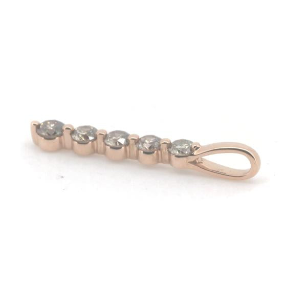 GSTV Diamond Pendant in K18 Pink Gold - Diamond 0.30ct for Women