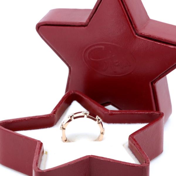 Star Jewelry Design D0.07ct Ring in K18 Pink Gold/Diamond, Size 7 for Women - Gold [Pre-owned] in Great Condition