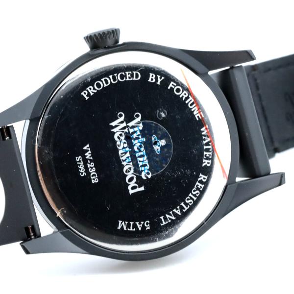Vivienne Westwood Men's Watch VW23G2 in Stainless Steel/Leather, Black  VW23G2